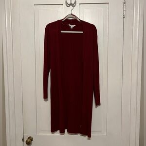 Burgundy Long Cardigan